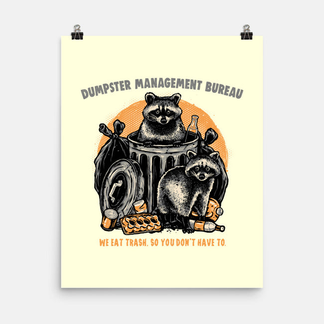 Dumpster Management Bureau-None-Matte-Poster-glitchygorilla