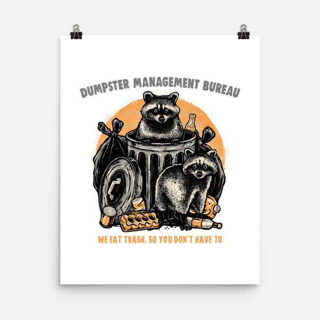 Dumpster Management Bureau-None-Matte-Poster-glitchygorilla