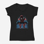 Neighborhood Rain-Womens-V-Neck-Tee-glitchygorilla