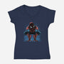 Neighborhood Rain-Womens-V-Neck-Tee-glitchygorilla