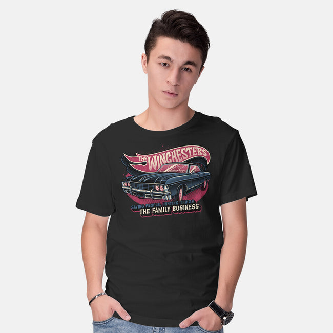Ghost Hunting Mobile-Mens-Basic-Tee-glitchygorilla