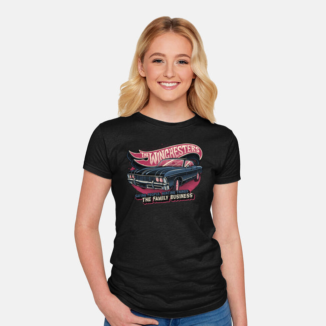 Ghost Hunting Mobile-Womens-Fitted-Tee-glitchygorilla