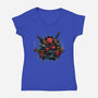 Mercenary For Hire-Womens-V-Neck-Tee-glitchygorilla