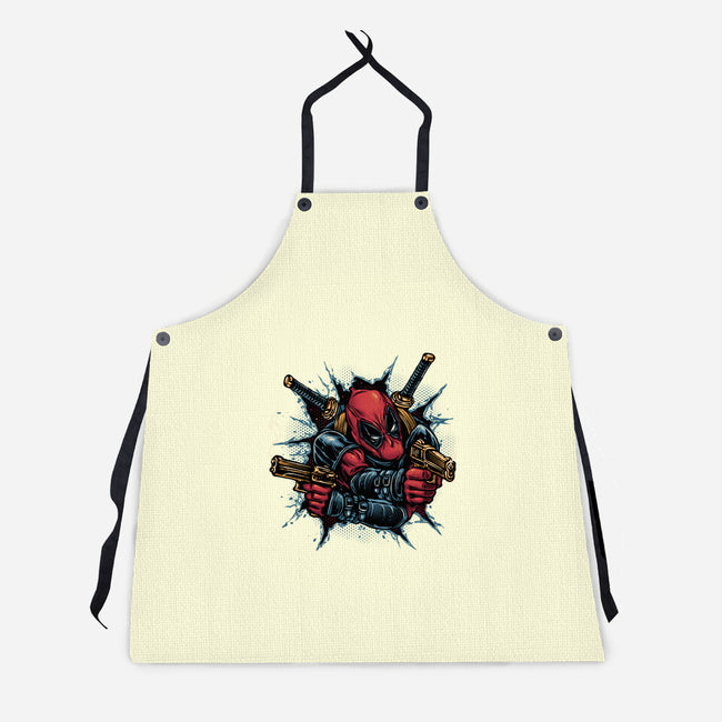 Mercenary For Hire-Unisex-Kitchen-Apron-glitchygorilla
