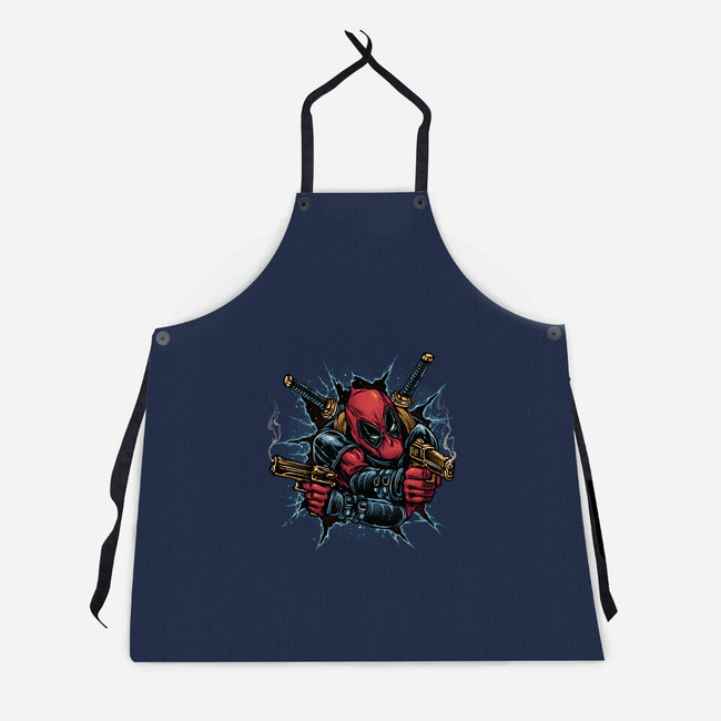 Mercenary For Hire-Unisex-Kitchen-Apron-glitchygorilla