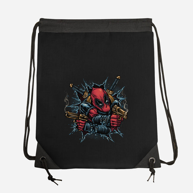 Mercenary For Hire-None-Drawstring-Bag-glitchygorilla