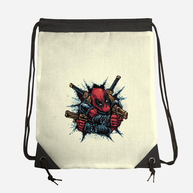Mercenary For Hire-None-Drawstring-Bag-glitchygorilla
