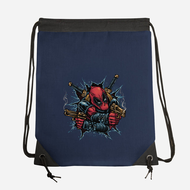 Mercenary For Hire-None-Drawstring-Bag-glitchygorilla