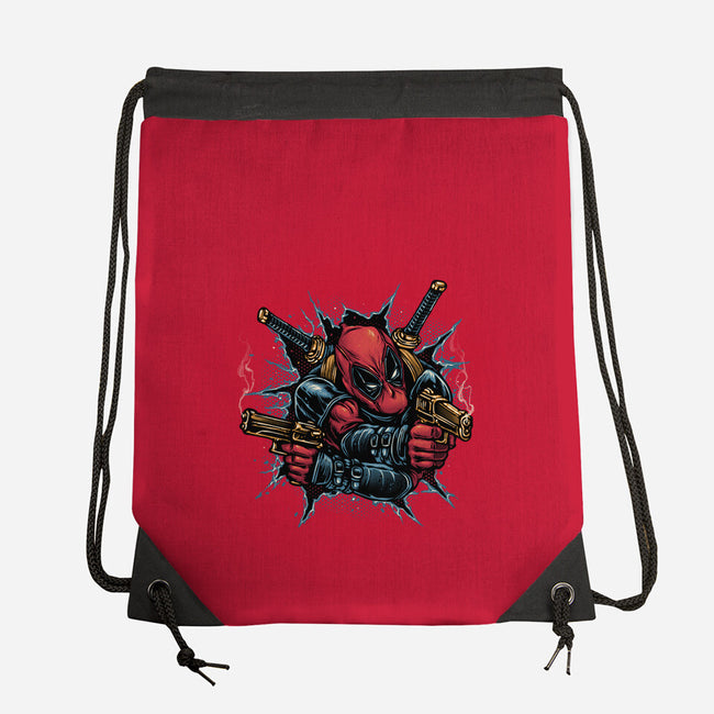 Mercenary For Hire-None-Drawstring-Bag-glitchygorilla