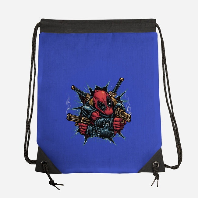 Mercenary For Hire-None-Drawstring-Bag-glitchygorilla