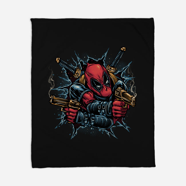 Mercenary For Hire-None-Fleece-Blanket-glitchygorilla