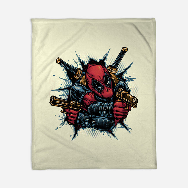 Mercenary For Hire-None-Fleece-Blanket-glitchygorilla