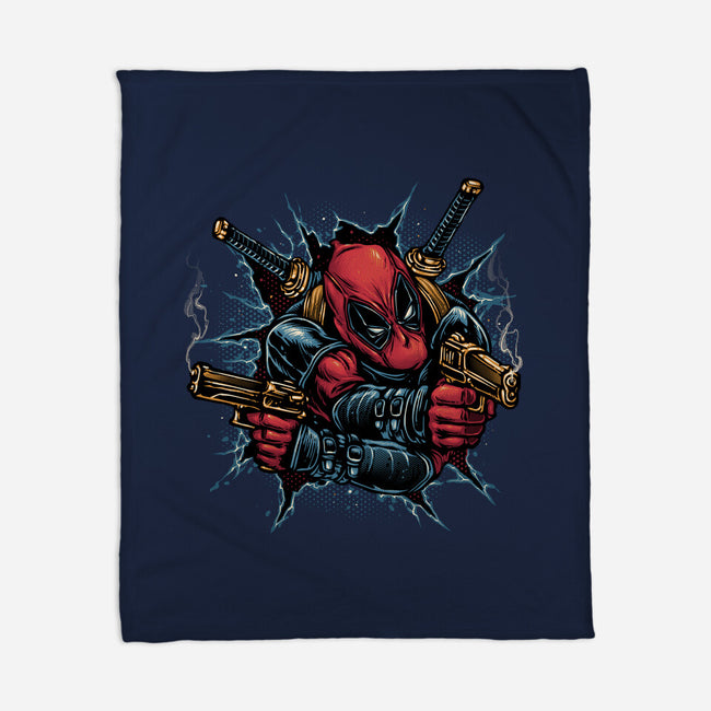Mercenary For Hire-None-Fleece-Blanket-glitchygorilla