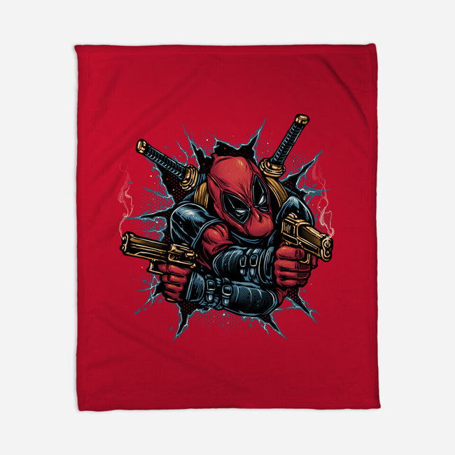 Mercenary For Hire-None-Fleece-Blanket-glitchygorilla