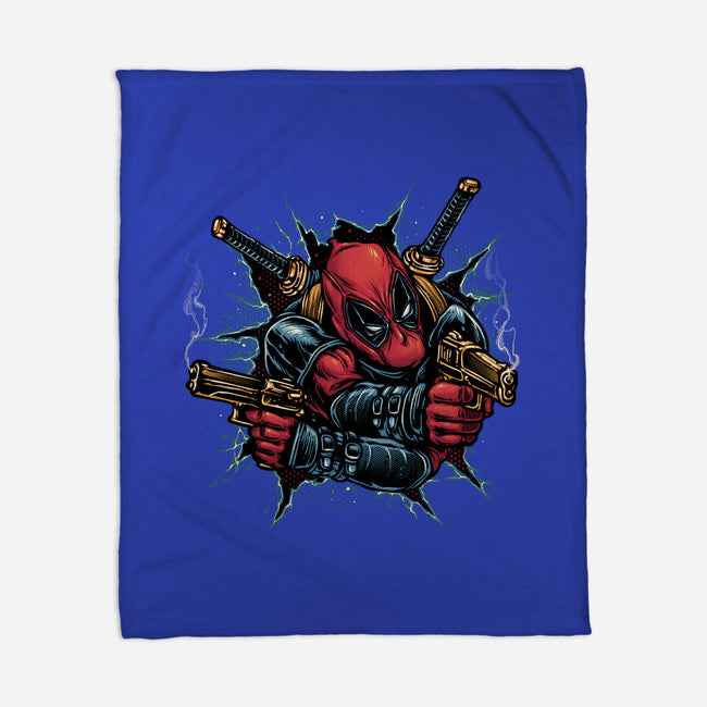 Mercenary For Hire-None-Fleece-Blanket-glitchygorilla