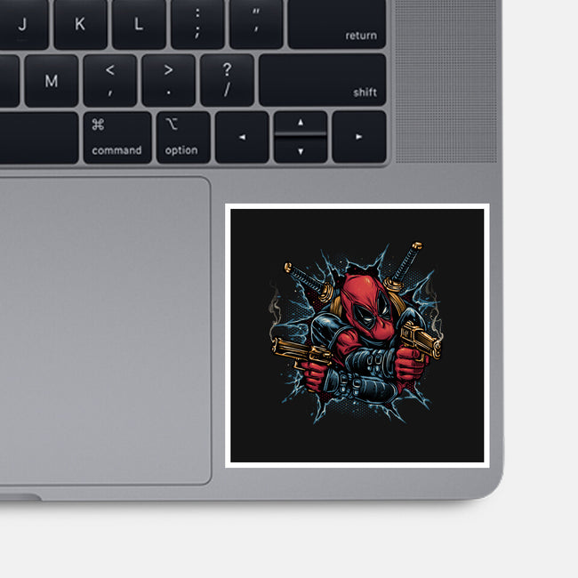 Mercenary For Hire-None-Glossy-Sticker-glitchygorilla