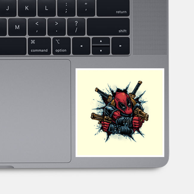 Mercenary For Hire-None-Glossy-Sticker-glitchygorilla