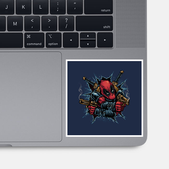 Mercenary For Hire-None-Glossy-Sticker-glitchygorilla