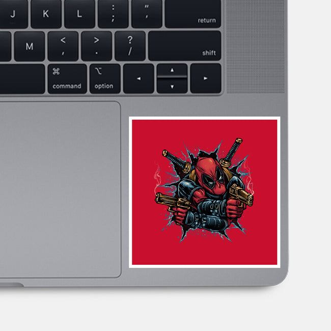 Mercenary For Hire-None-Glossy-Sticker-glitchygorilla