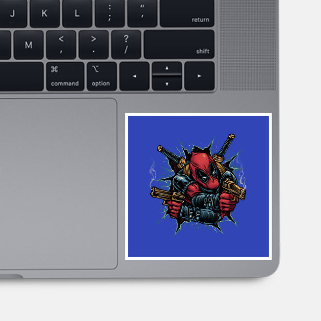 Mercenary For Hire-None-Glossy-Sticker-glitchygorilla
