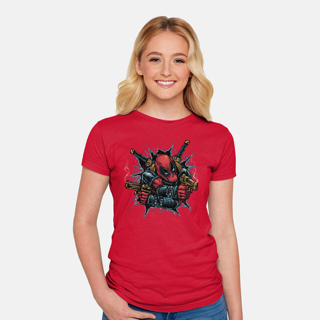 Mercenary For Hire-Womens-Fitted-Tee-glitchygorilla