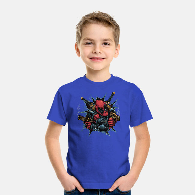 Mercenary For Hire-Youth-Basic-Tee-glitchygorilla