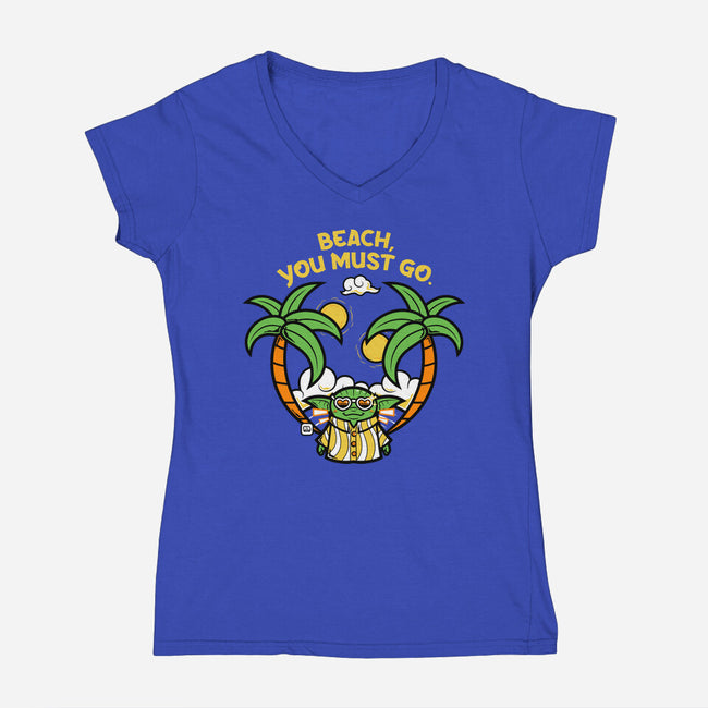 Beach You Must Go-Womens-V-Neck-Tee-krisren28