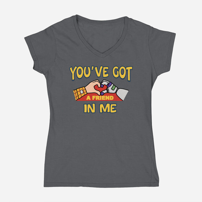 Toy Heart-Womens-V-Neck-Tee-fanfabio