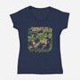 Forest Beats-Womens-V-Neck-Tee-ilustrata