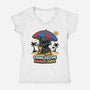 Come To The Shade Side-Womens-V-Neck-Tee-Popnotic