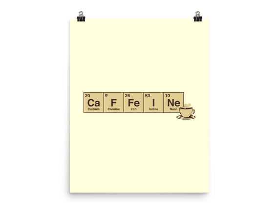 Caffeine Science Periodic Table