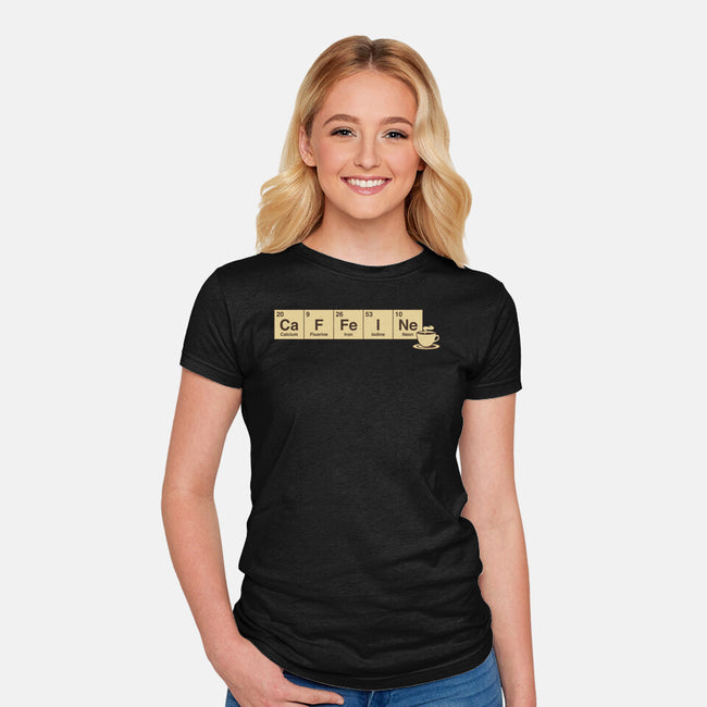 Caffeine Science Periodic Table-Womens-Fitted-Tee-tobefonseca
