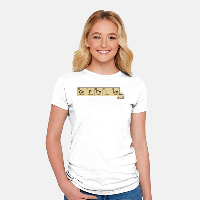 Caffeine Science Periodic Table-Womens-Fitted-Tee-tobefonseca