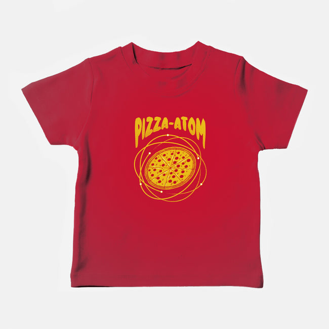 Pizza Atom Science-Baby-Basic-Tee-tobefonseca