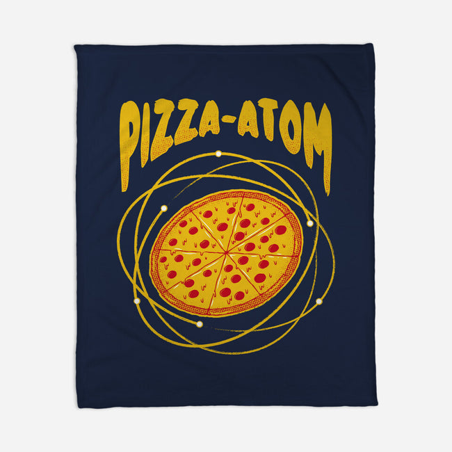 Pizza Atom Science-None-Fleece-Blanket-tobefonseca