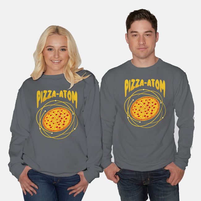 Pizza Atom Science-Unisex-Crew Neck-Sweatshirt-tobefonseca