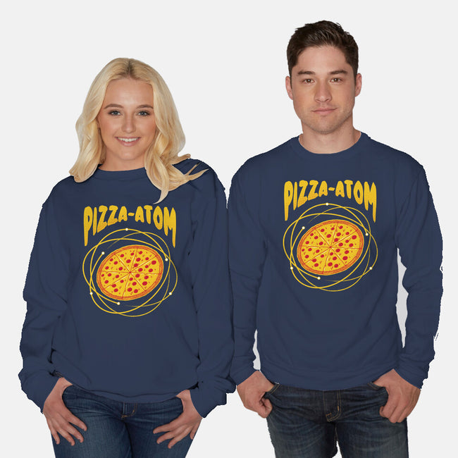 Pizza Atom Science-Unisex-Crew Neck-Sweatshirt-tobefonseca