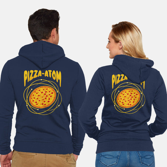 Pizza Atom Science-Unisex-Zip-Up-Sweatshirt-tobefonseca