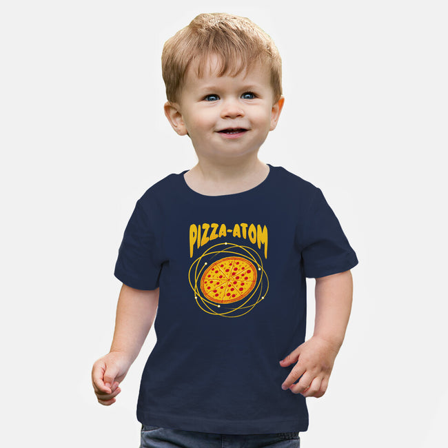 Pizza Atom Science-Baby-Basic-Tee-tobefonseca