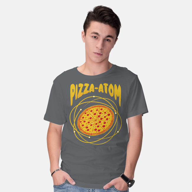 Pizza Atom Science-Mens-Basic-Tee-tobefonseca