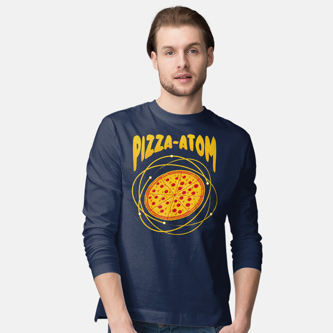 Pizza Atom Science-Mens-Long Sleeved-Tee-tobefonseca