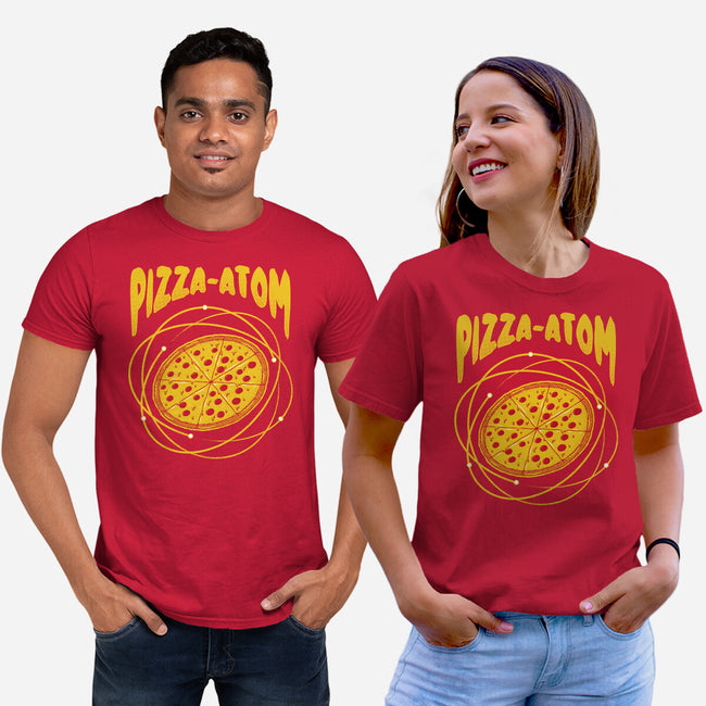 Pizza Atom Science-Unisex-Basic-Tee-tobefonseca