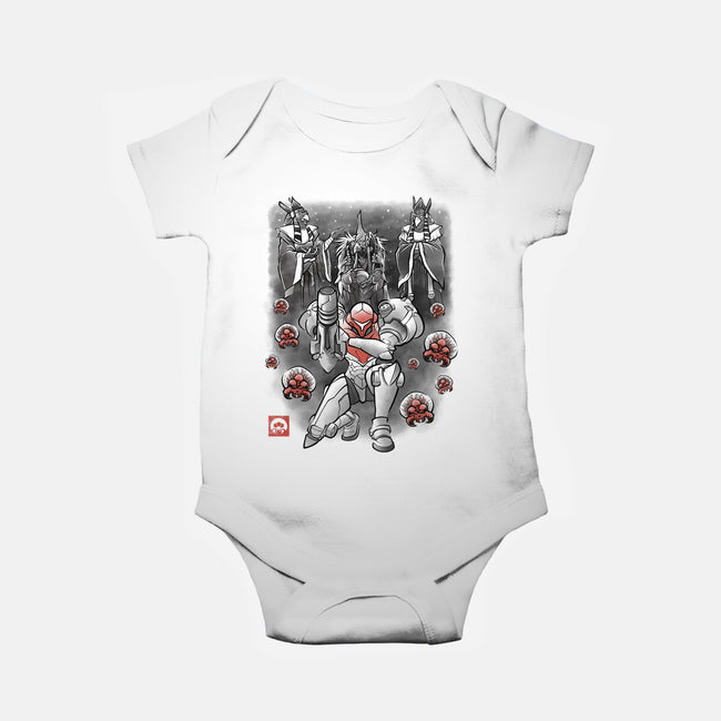 Galactic Bounty Sumi-E-Baby-Basic-Onesie-Astrobot Invention