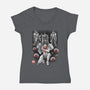 Galactic Bounty Sumi-E-Womens-V-Neck-Tee-Astrobot Invention
