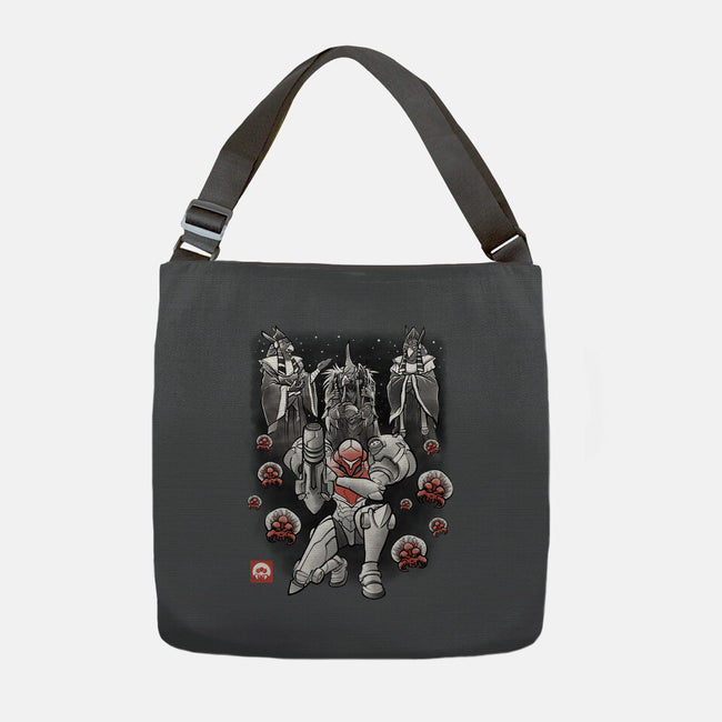 Galactic Bounty Sumi-E-None-Adjustable Tote-Bag-Astrobot Invention