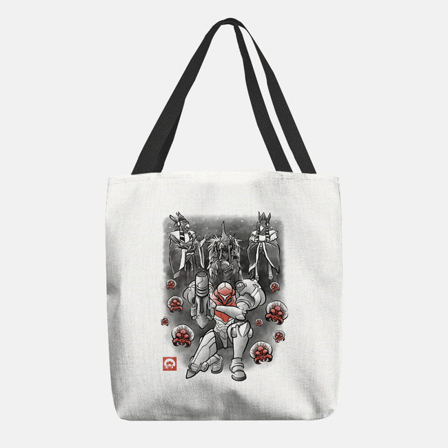 Galactic Bounty Sumi-E-None-Basic Tote-Bag-Astrobot Invention