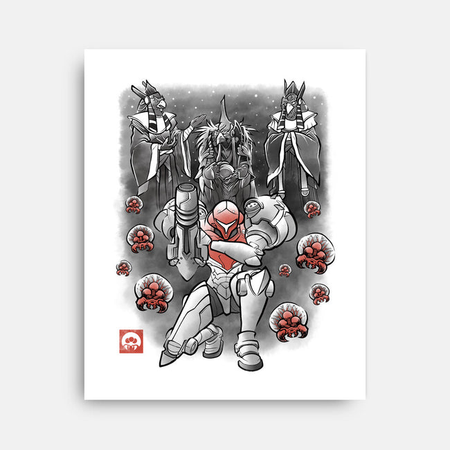 Galactic Bounty Sumi-E-None-Stretched-Canvas-Astrobot Invention