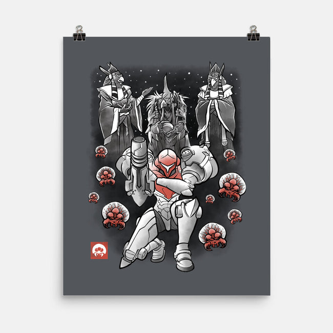 Galactic Bounty Sumi-E-None-Matte-Poster-Astrobot Invention
