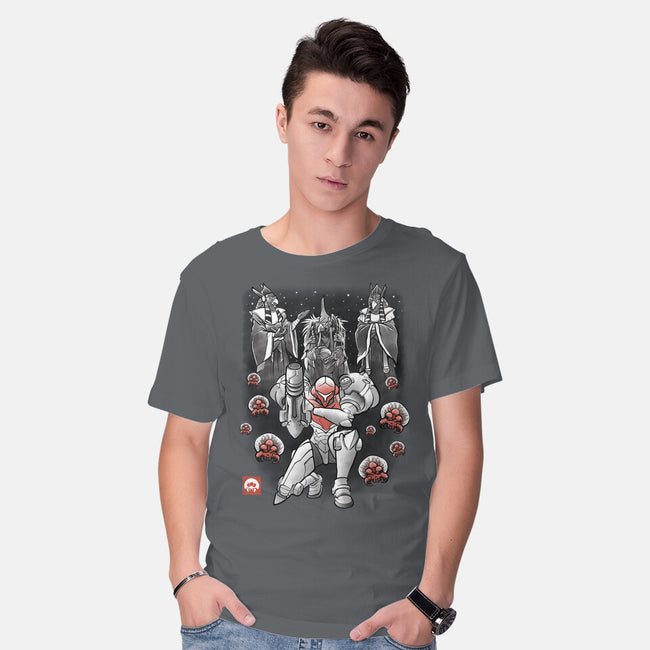 Galactic Bounty Sumi-E-Mens-Basic-Tee-Astrobot Invention