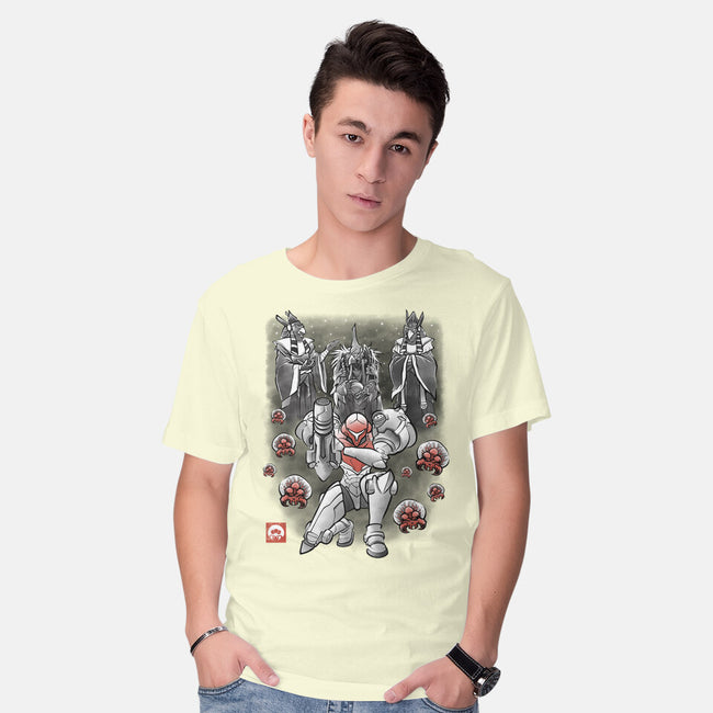 Galactic Bounty Sumi-E-Mens-Basic-Tee-Astrobot Invention